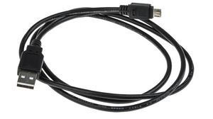 Cable, USB-A-kontakt - USB Micro B-kontakt, 1.2m, USB 2.0, Svart